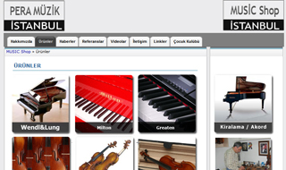 MusicShop-İstanbul / Ürün Tanıtım Sitesi